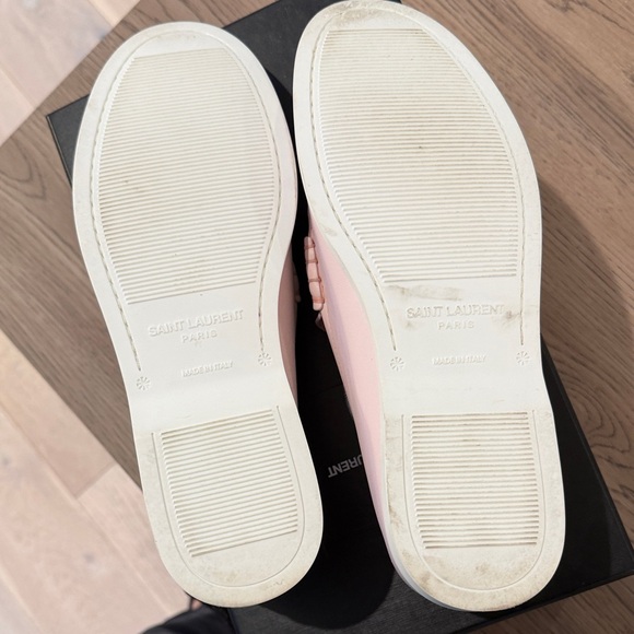 Saint Laurent Light Pink Leather Loafers - Picture 5 of 7